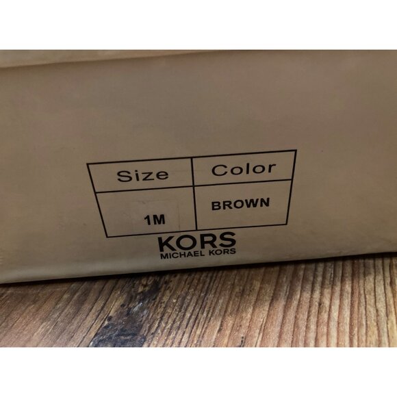 Michael Kors Miss Vanessa Brown Lace-Up Suede Wedge Boots Size 1M New In Box - Picture 4 of 7